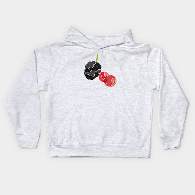 Berries - Stylized Food Kids Hoodie by M.P. Lenz